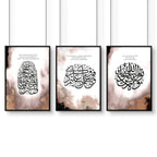 Islamic modern wall art | Set of 3 wall art prints