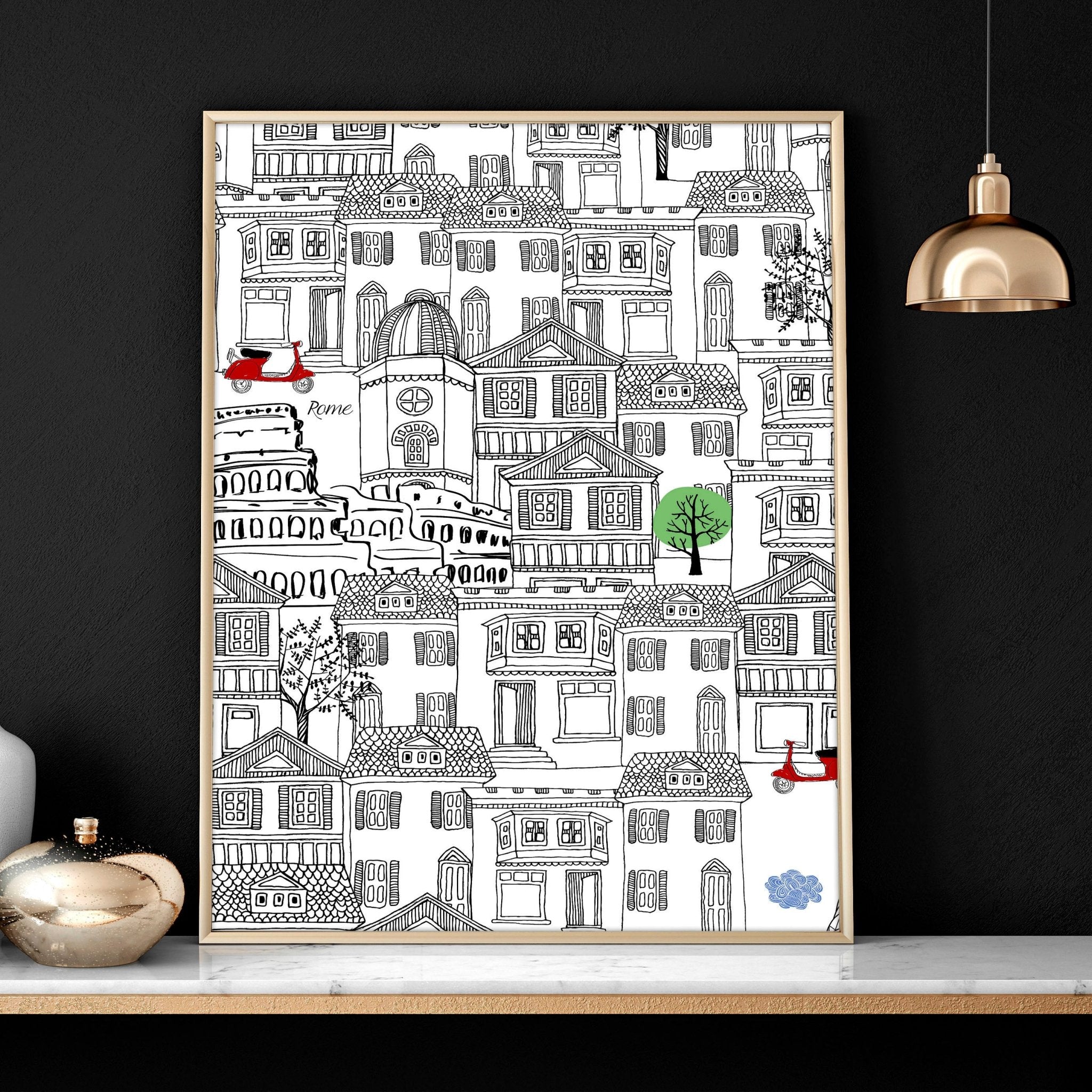 Italy print wall art | set of 2 travel posters