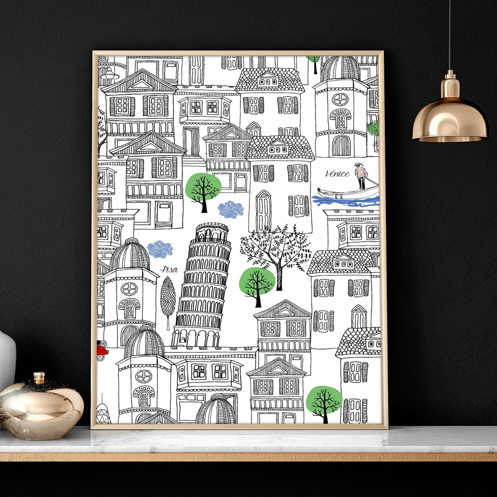 Italy print wall art | set of 2 travel posters