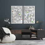Italy print wall art | set of 2 travel posters