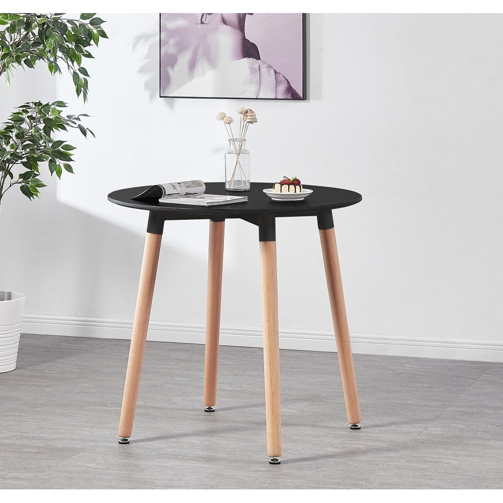 Jamie Halo Round Dining Table Set with 4 Chairs