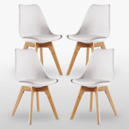 Jamie Halo Round Dining Table Set with 4 Chairs