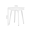 Jamie Halo Round Dining Table Set with 4 Chairs
