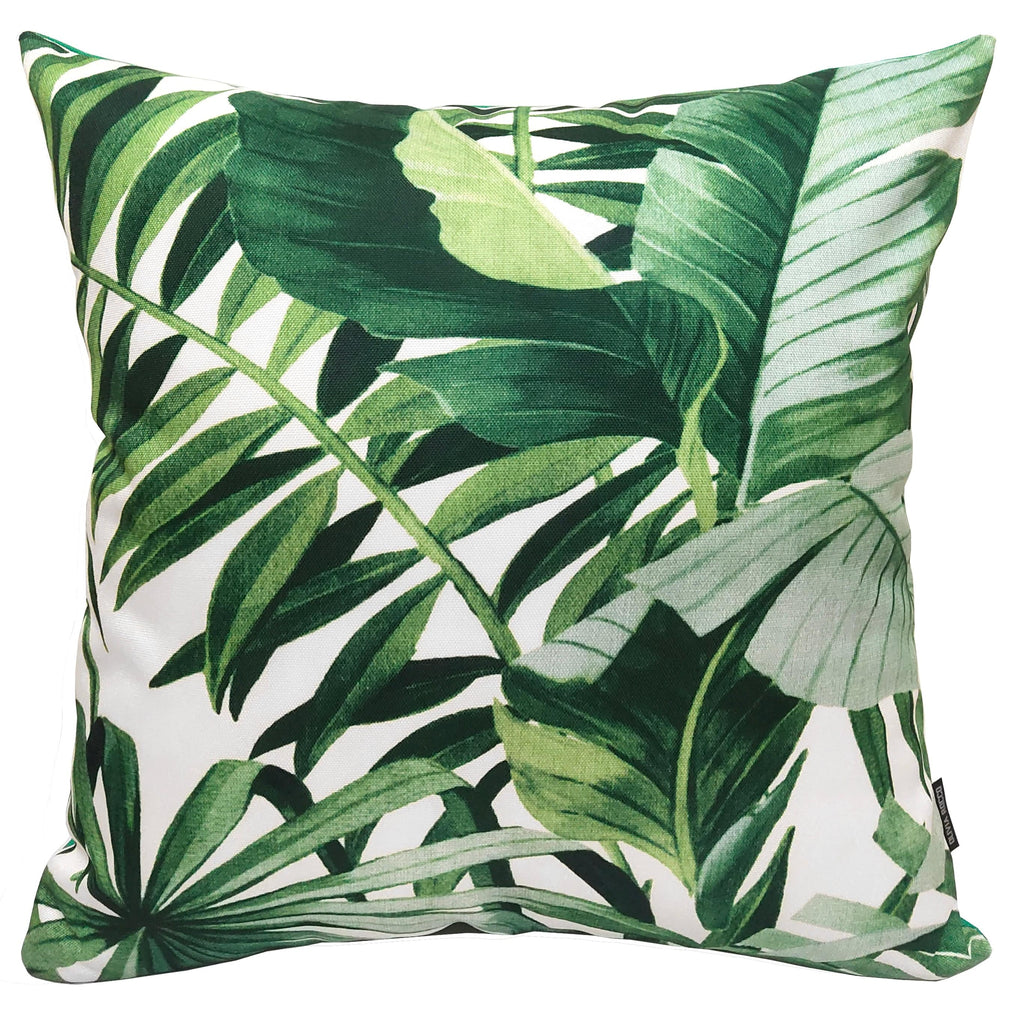 OLIVIA ROCCO Cushion Covers Jamil Green Waterproof 43x43 cm Reversible Breathable Indoor Outdoor Patio Garden Sofa Bed Chair Protection