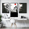 Dragon wall art | set of 3 prints for home office decor