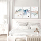 Japanese bedroom decor | set of 3 wall art prints