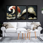 Wall art Japanese | set of 3 framed wall art prints