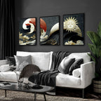 Wall art Japanese | set of 3 framed wall art prints
