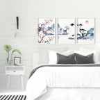 Japanese landscape painting | set of 3 Bedroom wall art