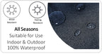 OLIVIA ROCCO Jardin Silver Waterproof Cushion Covers 17x17 Inch Indoor Outdoor Weather-Resistant Patio Garden Balcony Decor
