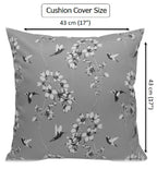 OLIVIA ROCCO Jardin Silver Waterproof Cushion Covers 17x17 Inch Indoor Outdoor Weather-Resistant Patio Garden Balcony Decor