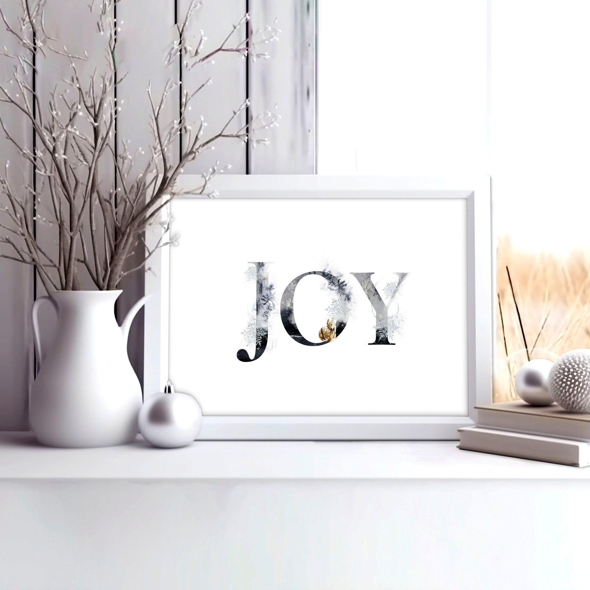 Xmas decor for door wall art print
