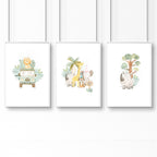 Jungle Nursery | Set of 3 wall art prints