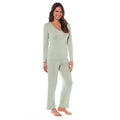 OLIVIA ROCCO Ladies Long Sleeve Pyjama Set Ultra Soft Viscose Spandex Black Green Nightwear UK Sizes 8 to 22 Daisy Dreamer