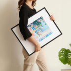 Large Canvas Pictures For Living Room | Set of 3 Beach Decor Wall art Prints