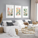 Large Canvas Wall Art For Living Room | Set of 3 Beach Decor Wall art Prints