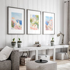 Large Living Room Canvas Art | Set of 3 Beach Decor Wall art Prints