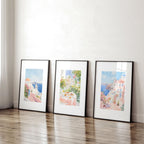 Large Living Room Canvas Art | Set of 3 Beach Decor Wall art Prints
