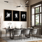 Large Paintings For Living Room | Set of 3 Boho Women Wall art Prints