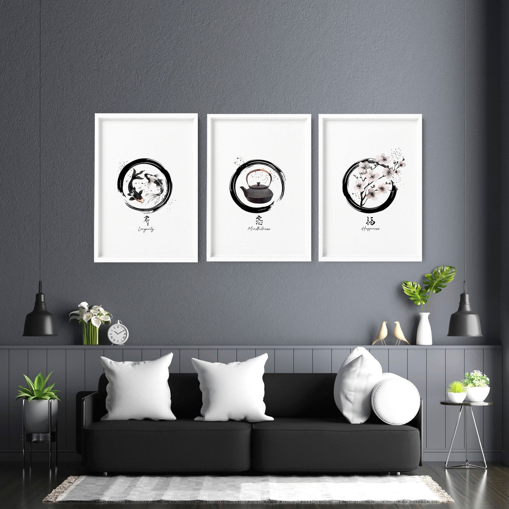 Pictures for Living Room Wall | Set of 3 Prints