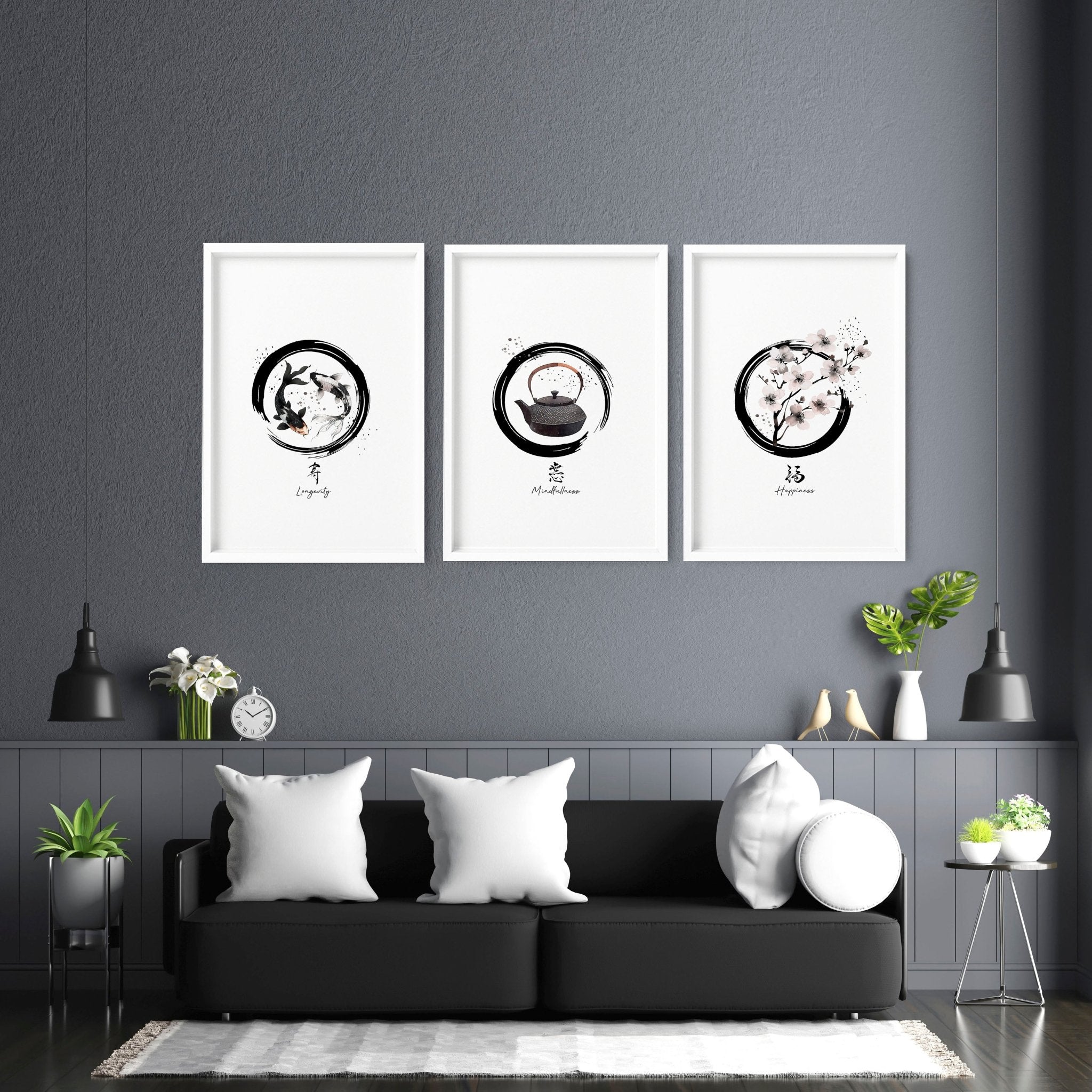 Pictures for Living Room Wall | Set of 3 Prints