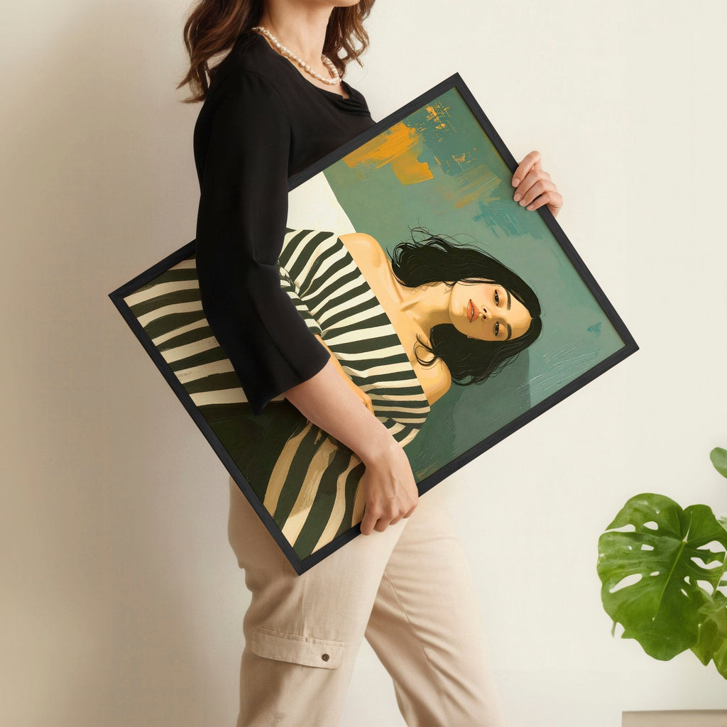 Large Picture Frames For Walls | Set of 3 Boho Women Wall art Prints
