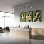 Large Picture Frames For Walls | Set of 3 Boho Women Wall art Prints
