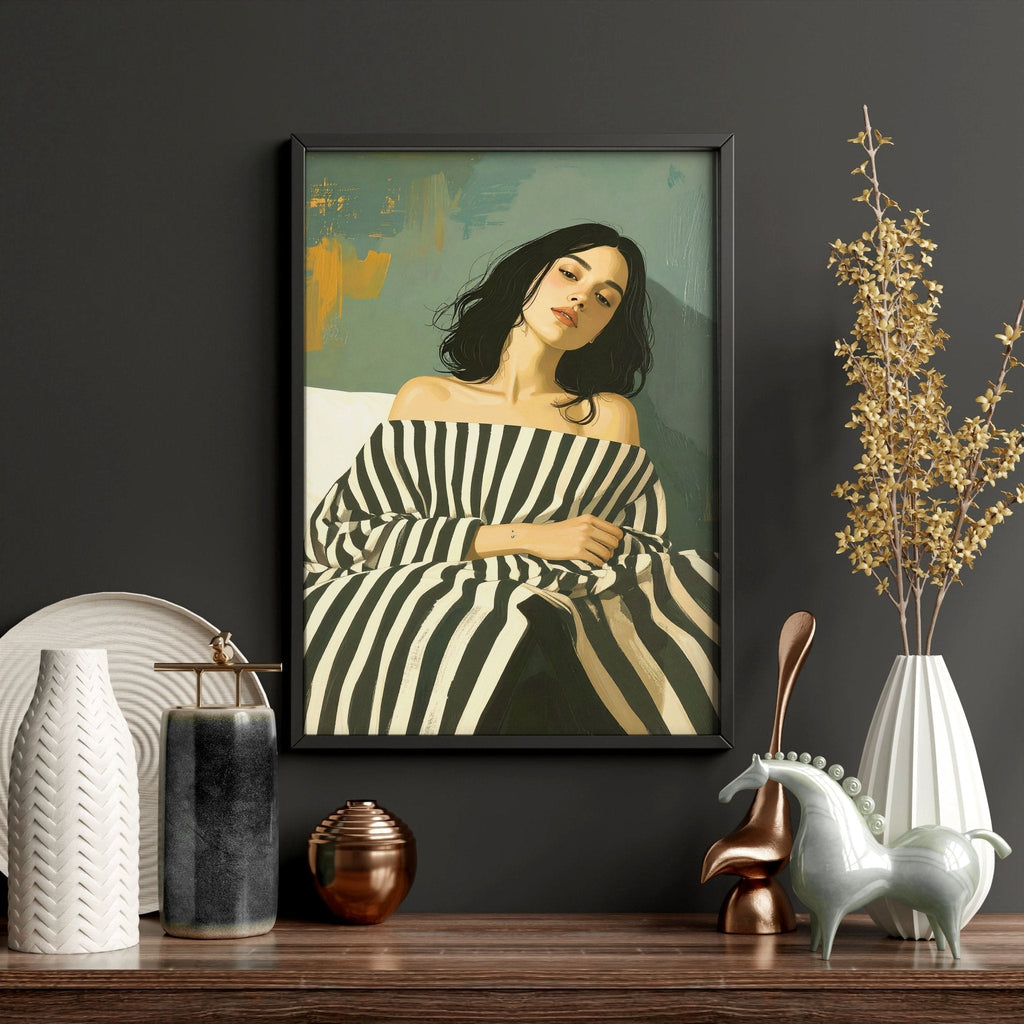 Large Picture Frames For Walls | Set of 3 Boho Women Wall art Prints