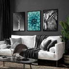 Large Picture Living Room | Set of 3 African Wildlife Wall art Prints