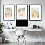 Large Pictures For Wall | Set of 3 Beach Decor Wall art Prints