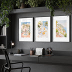 Large Pictures For Wall | Set of 3 Beach Decor Wall art Prints