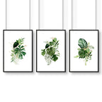Large prints for living room | set of 3 Tropical wall art prints