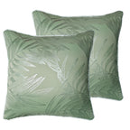 OLIVIA ROCCO Leaf Sparkle 2 Pack Cushion Covers Leaf Sage Green Modern Decorative Throw Pillow Cases for Sofa or Bed Set - Nest UK