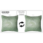OLIVIA ROCCO Leaf Sparkle 2 Pack Cushion Covers Leaf Sage Green Modern Decorative Throw Pillow Cases for Sofa or Bed Set - Nest UK