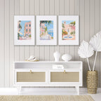 Living Room Artwork For Wall | Set of 3 Beach Decor Wall art Prints