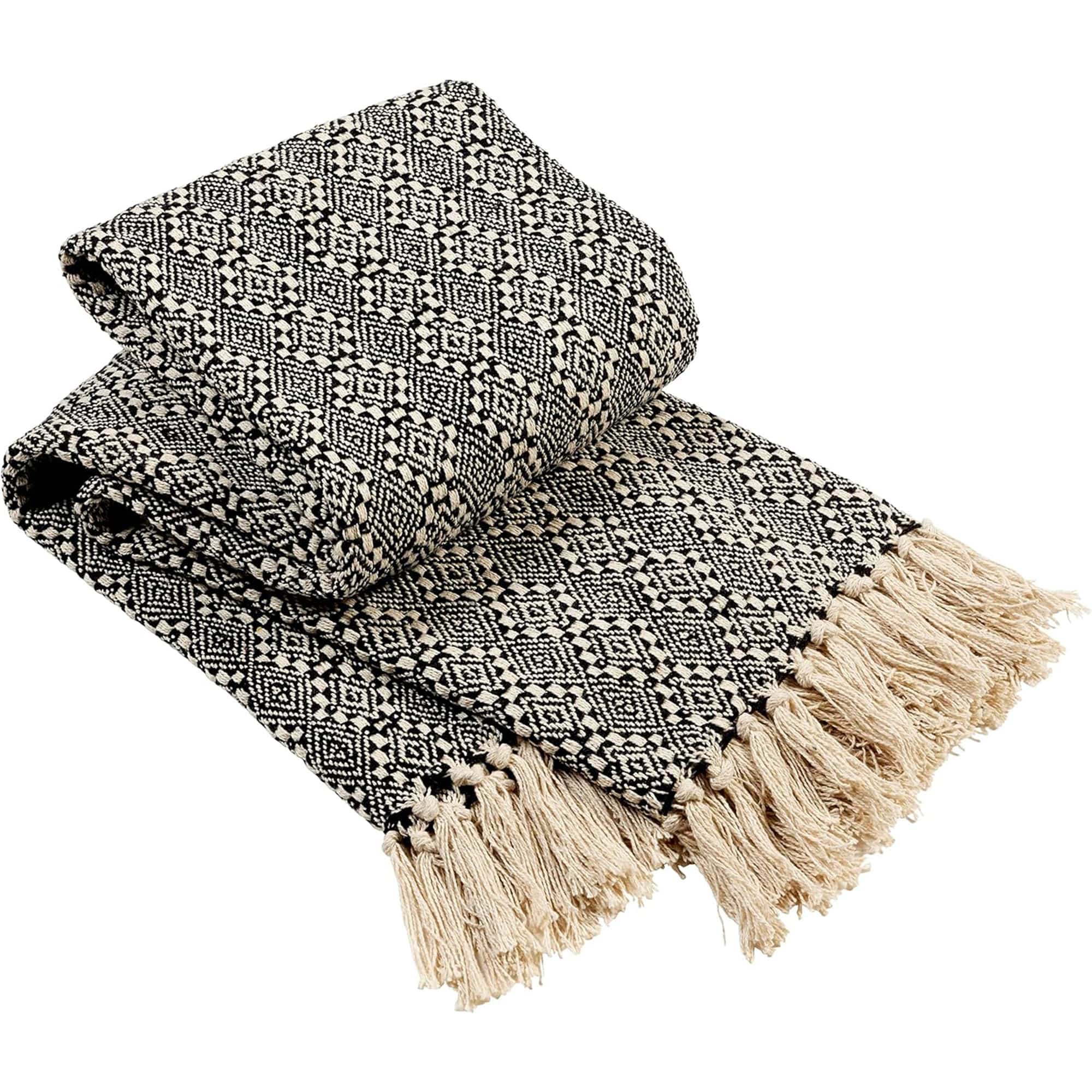 OLIVIA ROCCO Cotton Throw Super Soft Lightweight Eco Friendly Recycled Cotton For Sofa Bed Chair Calming Colours Home Decor - Nest UK
