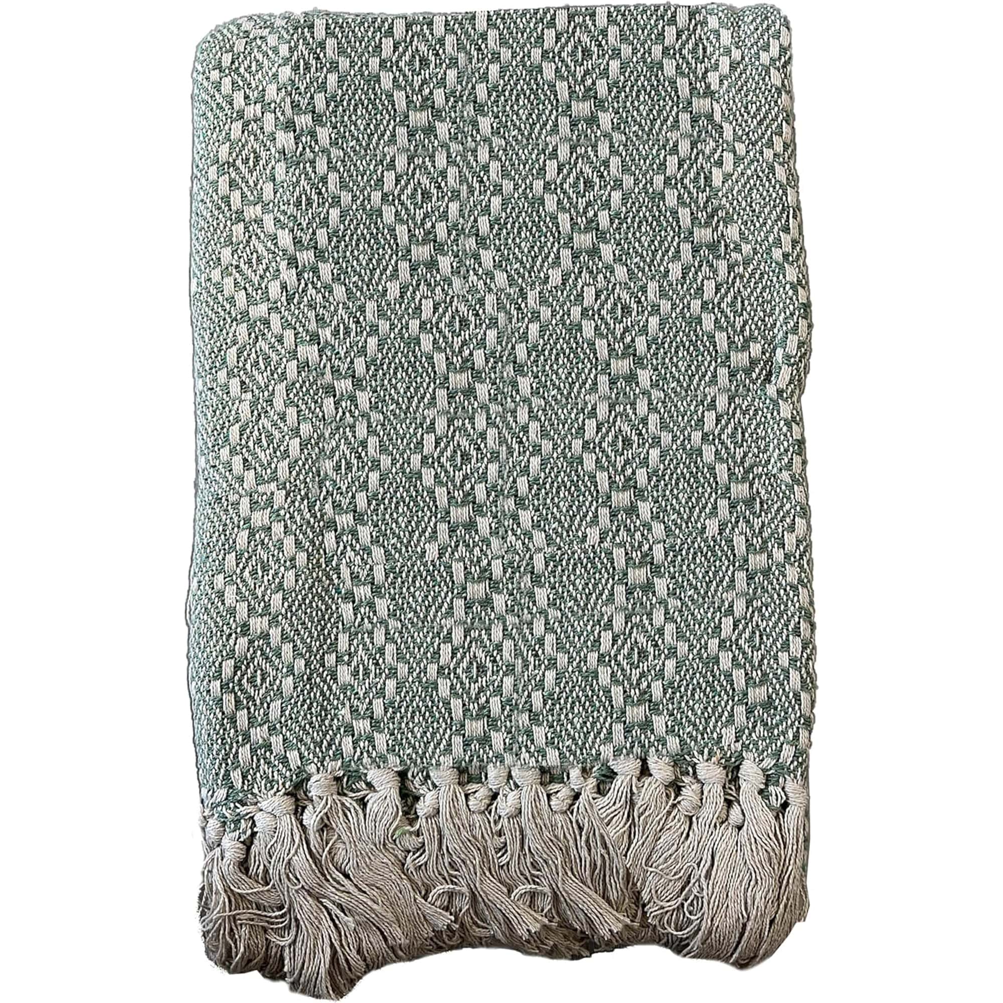OLIVIA ROCCO Cotton Throw Super Soft Lightweight Eco Friendly Recycled Cotton For Sofa Bed Chair Calming Colours Home Decor - Nest UK