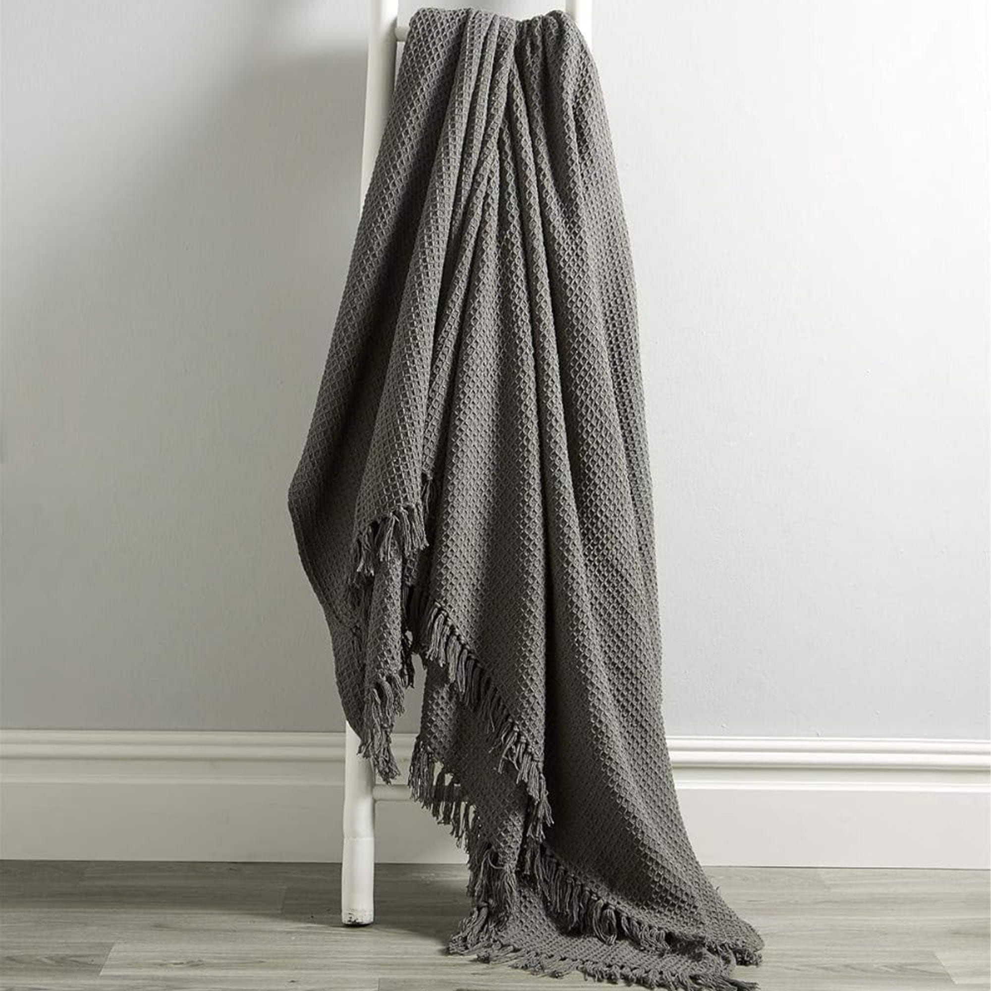 OLIVIA ROCCO Cotton Throw Super Soft Lightweight Eco Friendly Recycled Cotton For Sofa Bed Chair Calming Colours Home Decor - Nest UK