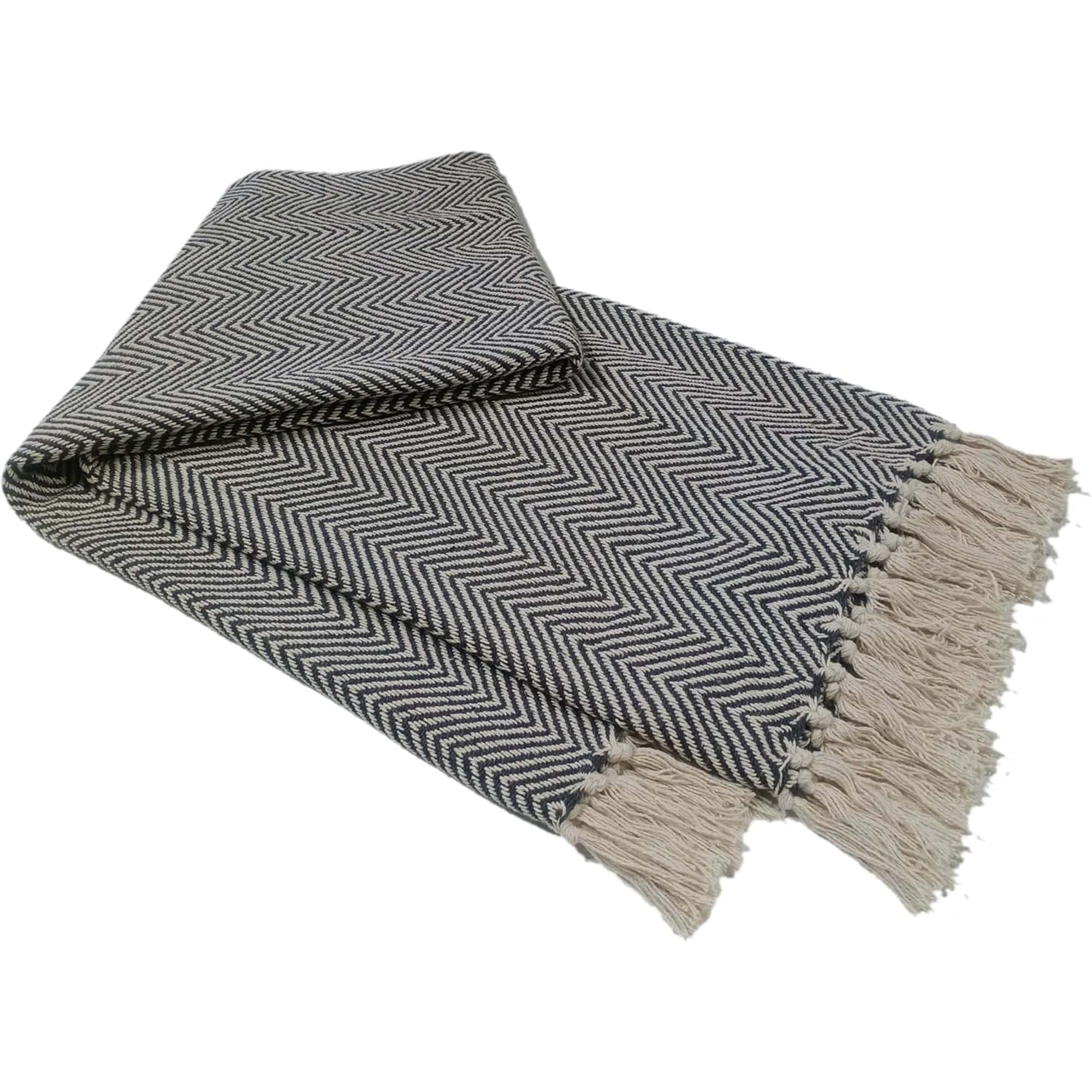 OLIVIA ROCCO Cotton Throw Super Soft Lightweight Eco Friendly Recycled Cotton For Sofa Bed Chair Calming Colours Home Decor - Nest UK