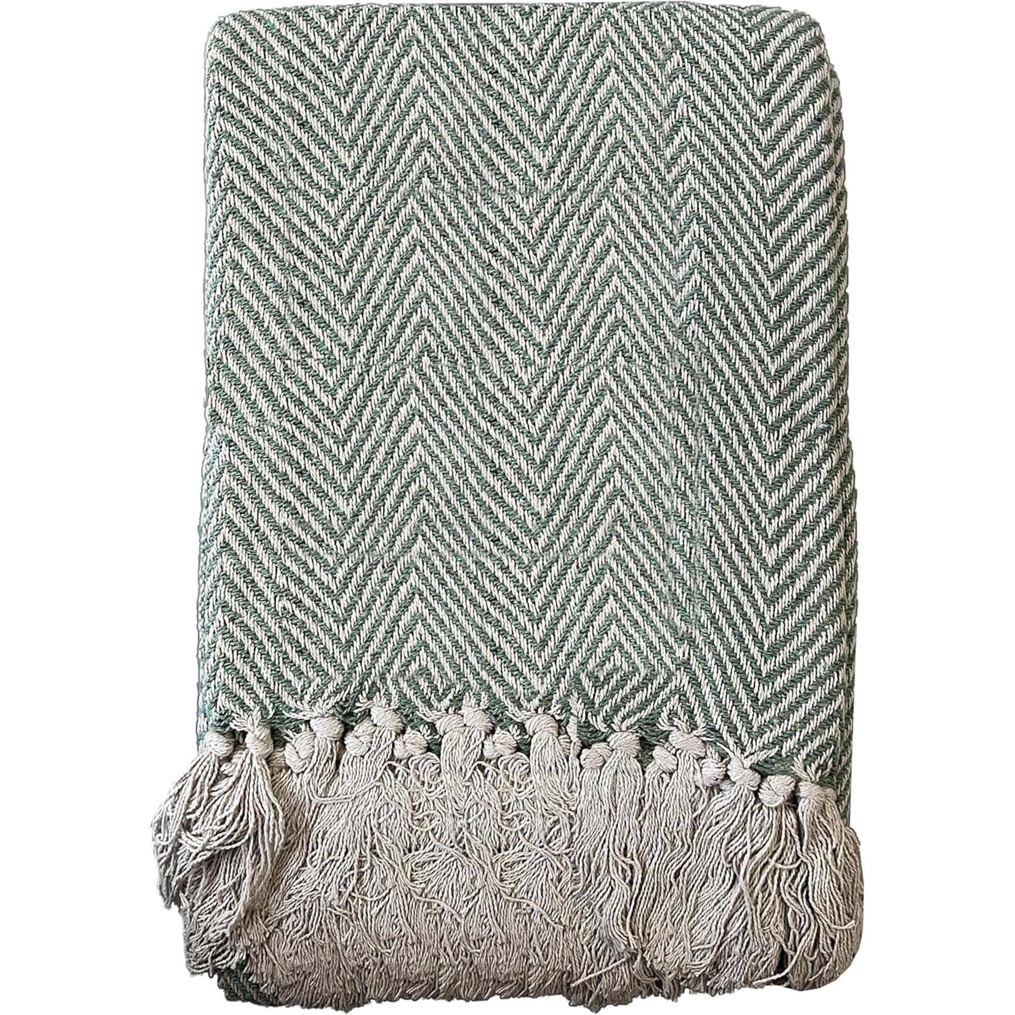 OLIVIA ROCCO Cotton Throw Super Soft Lightweight Eco Friendly Recycled Cotton For Sofa Bed Chair Calming Colours Home Decor - Nest UK