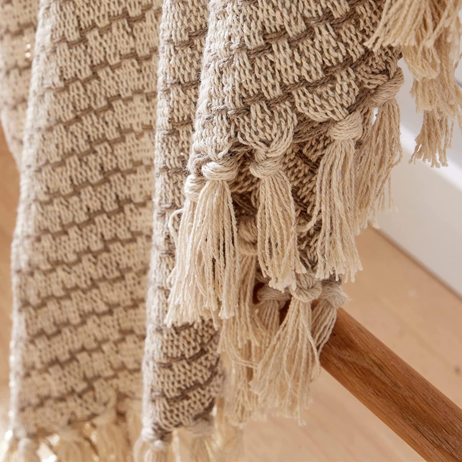 OLIVIA ROCCO Cotton Throw Super Soft Lightweight Eco Friendly Recycled Cotton For Sofa Bed Chair Calming Colours Home Decor - Nest UK