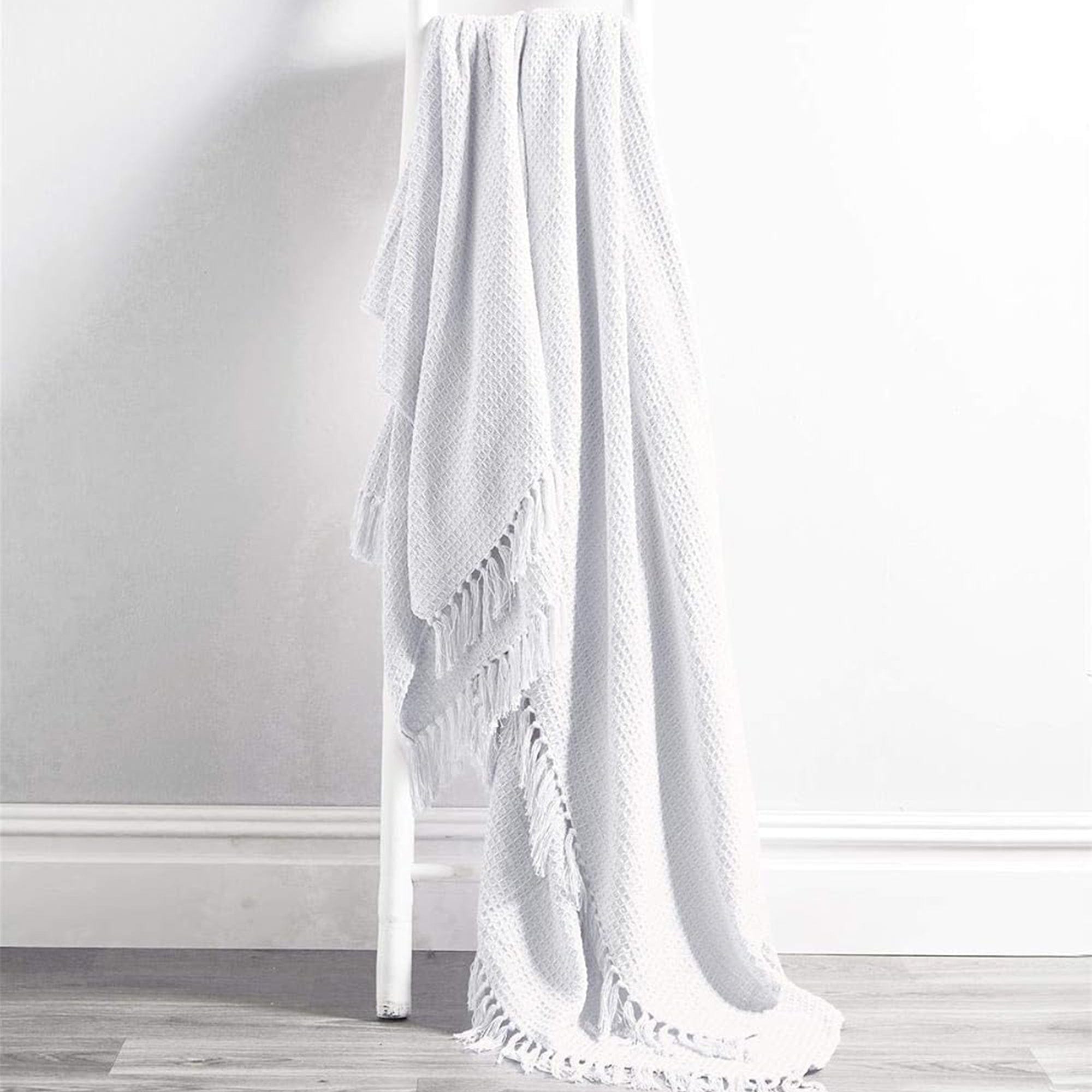 OLIVIA ROCCO Cotton Throw Super Soft Lightweight Eco Friendly Recycled Cotton For Sofa Bed Chair Calming Colours Home Decor - Nest UK