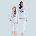 OLIVIA ROCCO Matching Mother Daughter Koala Bear Hooded Pyjama Set Plush Fleece Flannel Loungewear For Women And Girls Cozy Family Nightwear