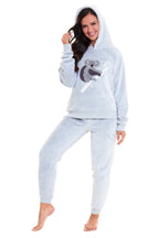 OLIVIA ROCCO Matching Mother Daughter Koala Bear Hooded Pyjama Set Plush Fleece Flannel Loungewear For Women And Girls Cozy Family Nightwear