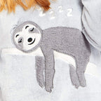 OLIVIA ROCCO Matching Mother Daughter Plush Fleece Hooded Pajama Set Embroidered Sloth Design Ultra Soft Sherpa Lined Nightwear For Girls And Women