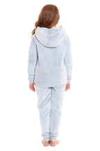 OLIVIA ROCCO Matching Mother Daughter Raccoon Fleece Hooded Pyjama Set With Sherpa Lining And Embroidered Design For Family Bonding