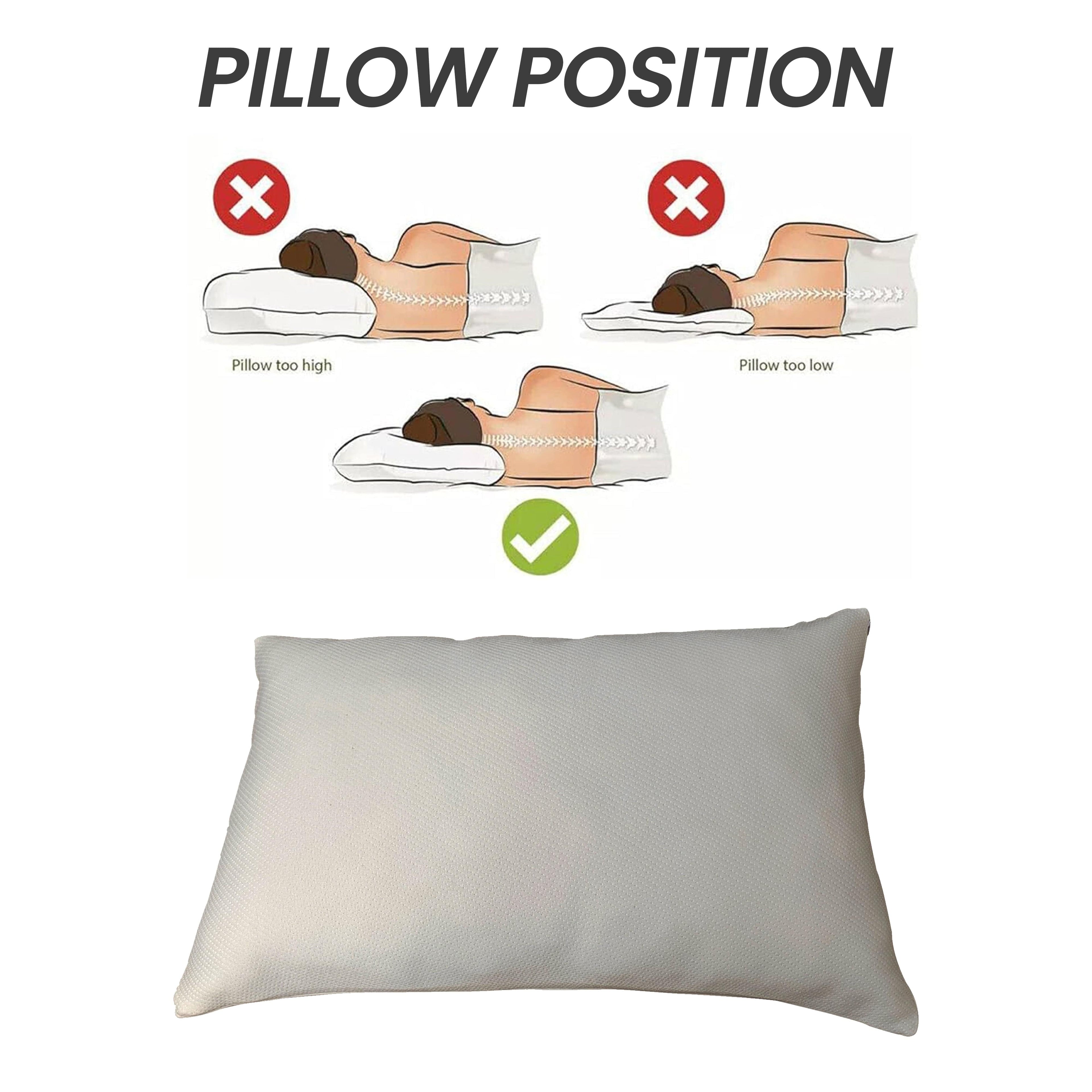 Memory Foam Pillow Medium Luxury Premium Fibre Filling for Superior Comfort and Support by OLIVIA ROCCO