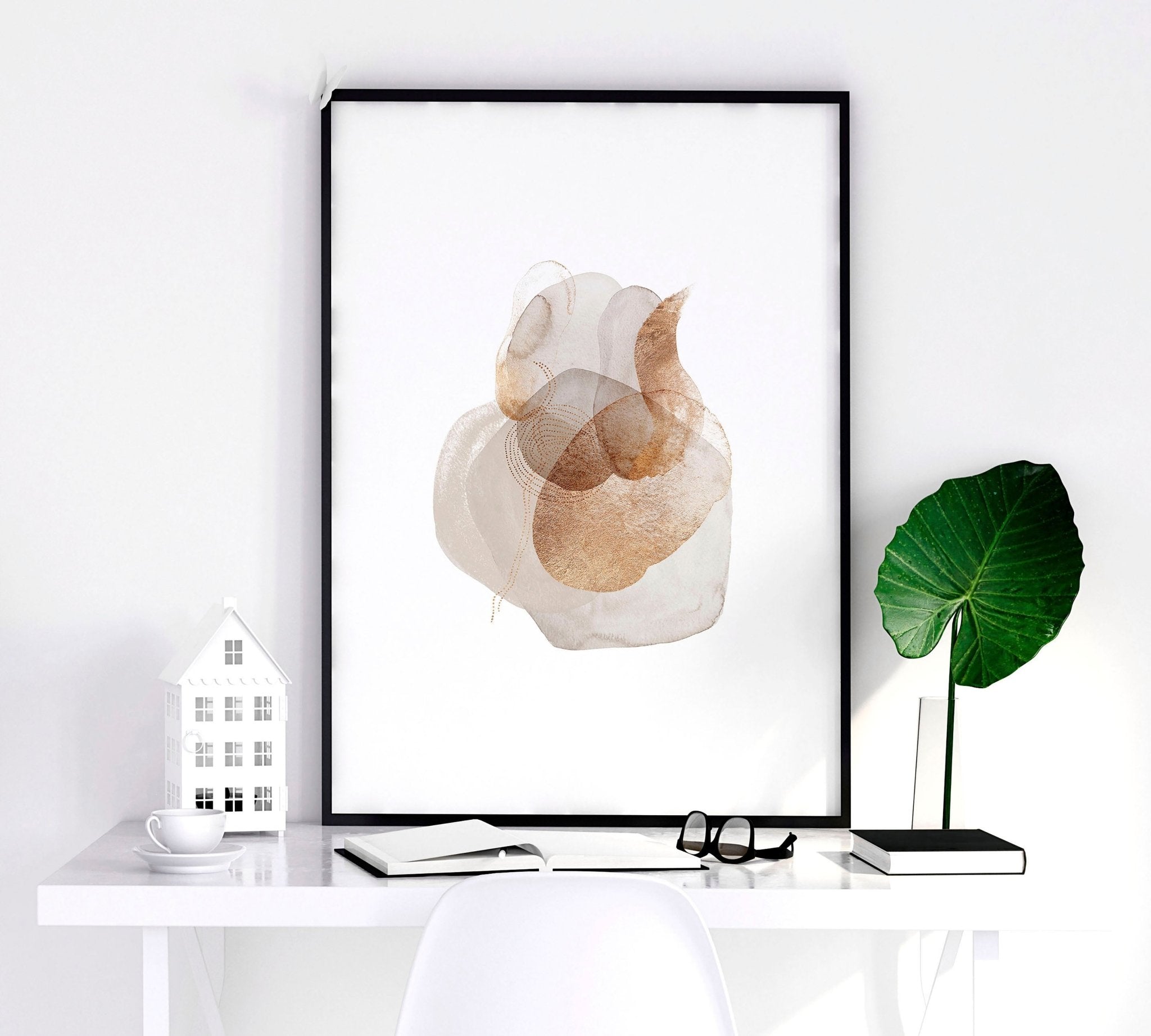 Set of 3 wall art Mid century modern style