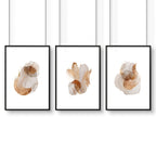 Set of 3 wall art Mid century modern style