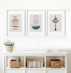 Abstract art for wall | set of 3 framed wall art